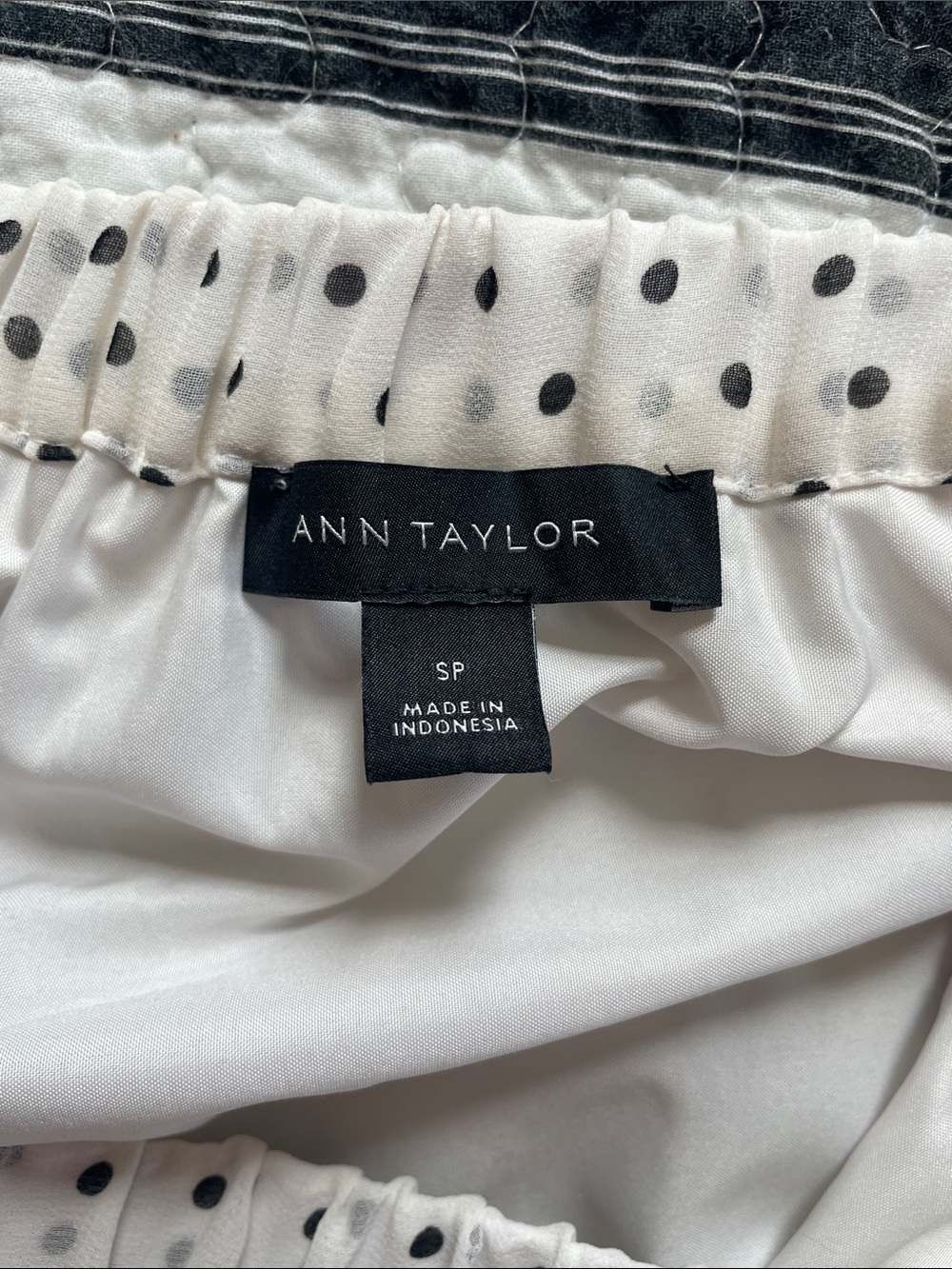 Ann Taylor Black and White Polka Dot Skirt